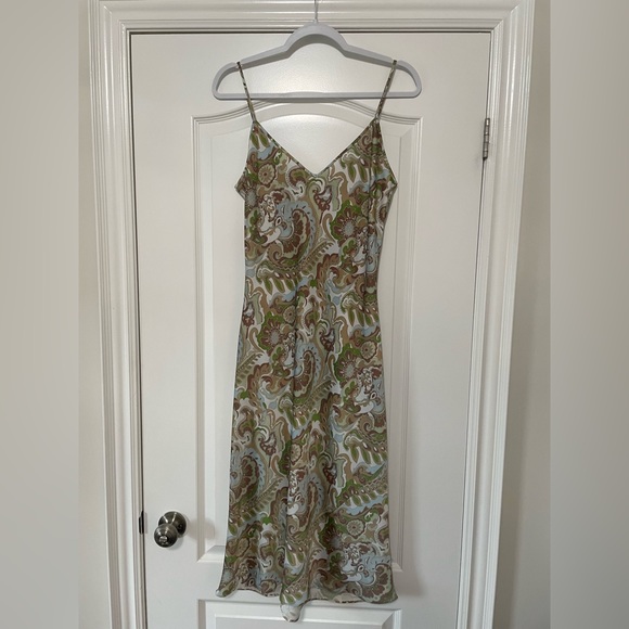 Wilfred Only Slip Midi Dress Succulent/ Heatwave Bl - Size M - Picture 2 of 7